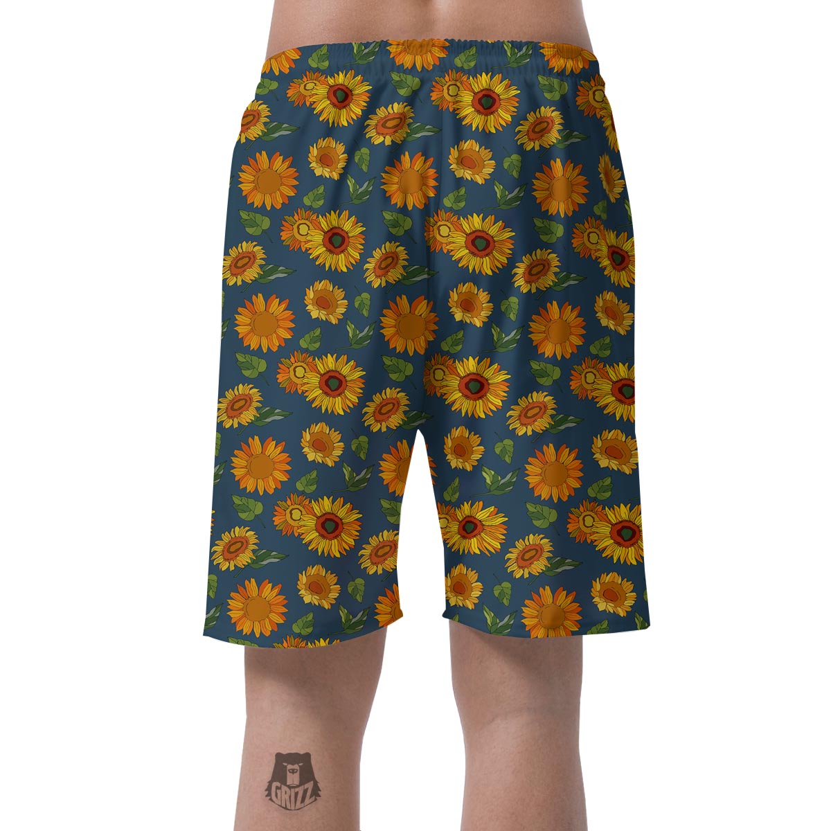 Sunflower Print Men's Shorts-grizzshop