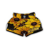 Sunflower Print Pattern Muay Thai Boxing Shorts-grizzshop