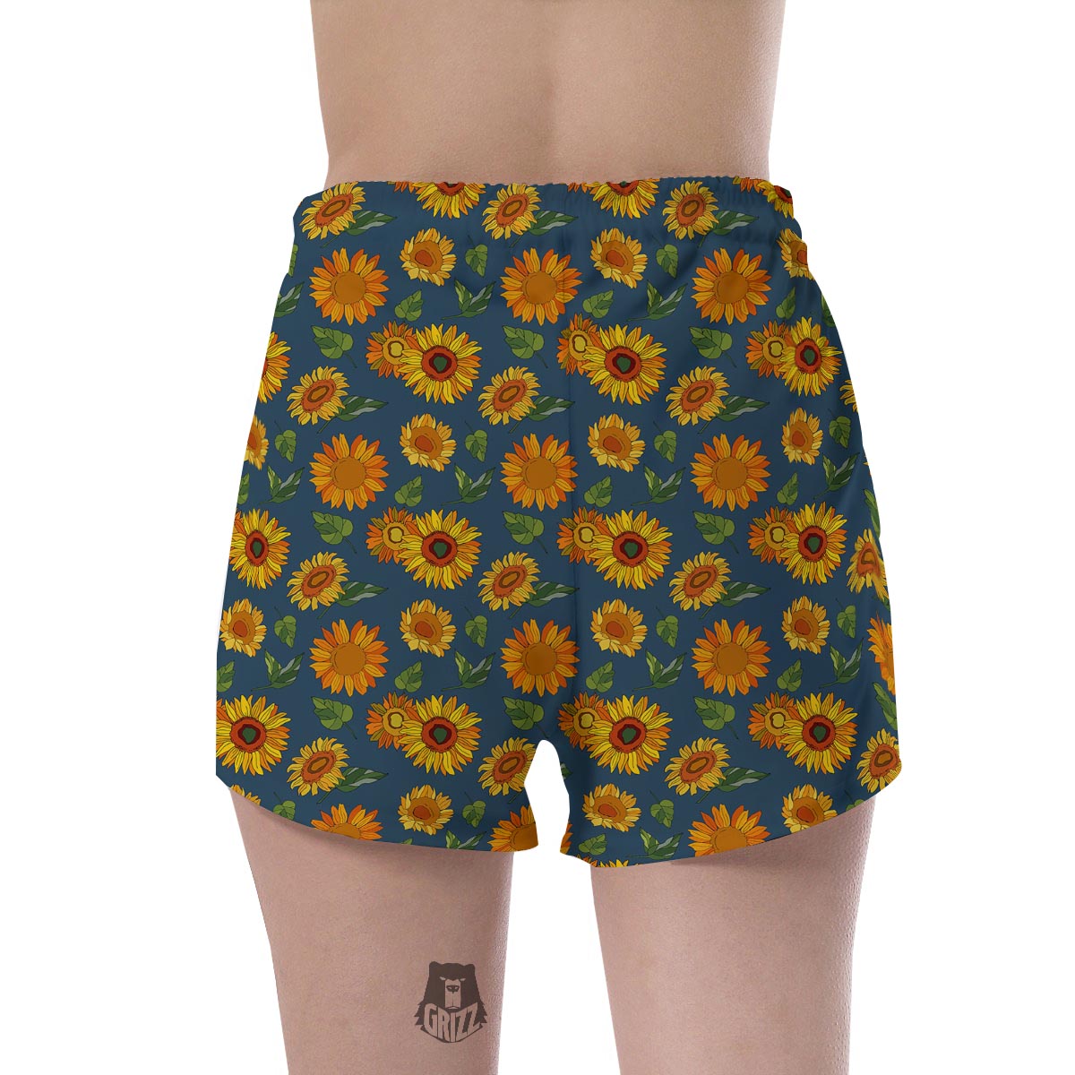 Sunflower Print Women's Shorts-grizzshop