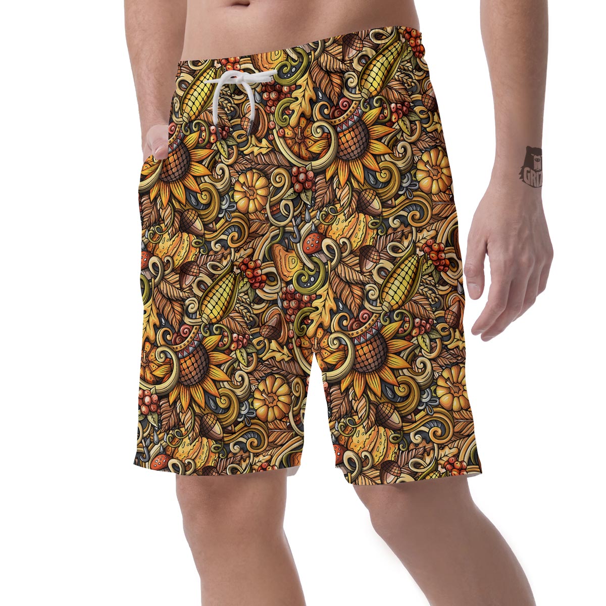 Sunflower Psychedelic Men's Shorts-grizzshop