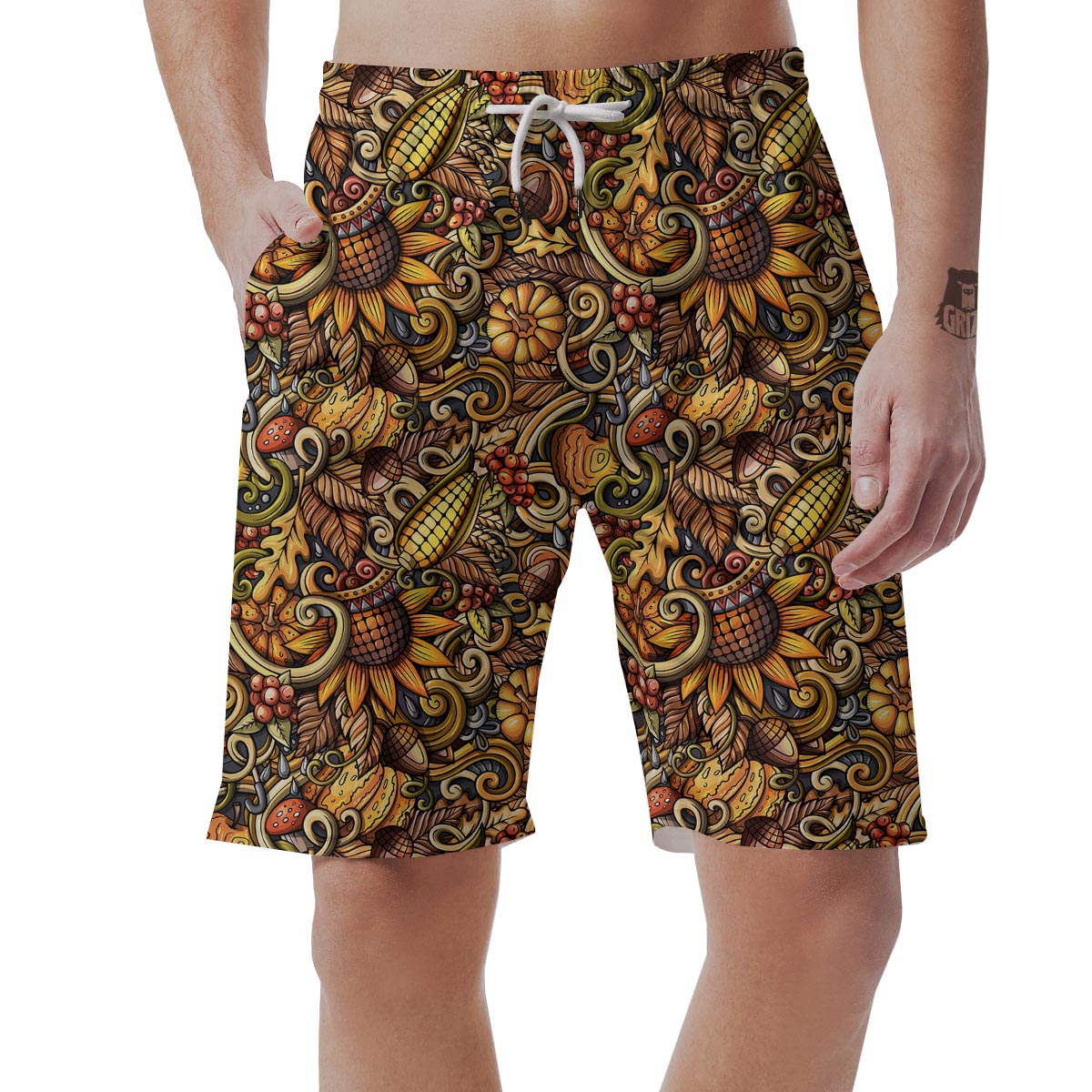 Sunflower Psychedelic Men's Shorts-grizzshop