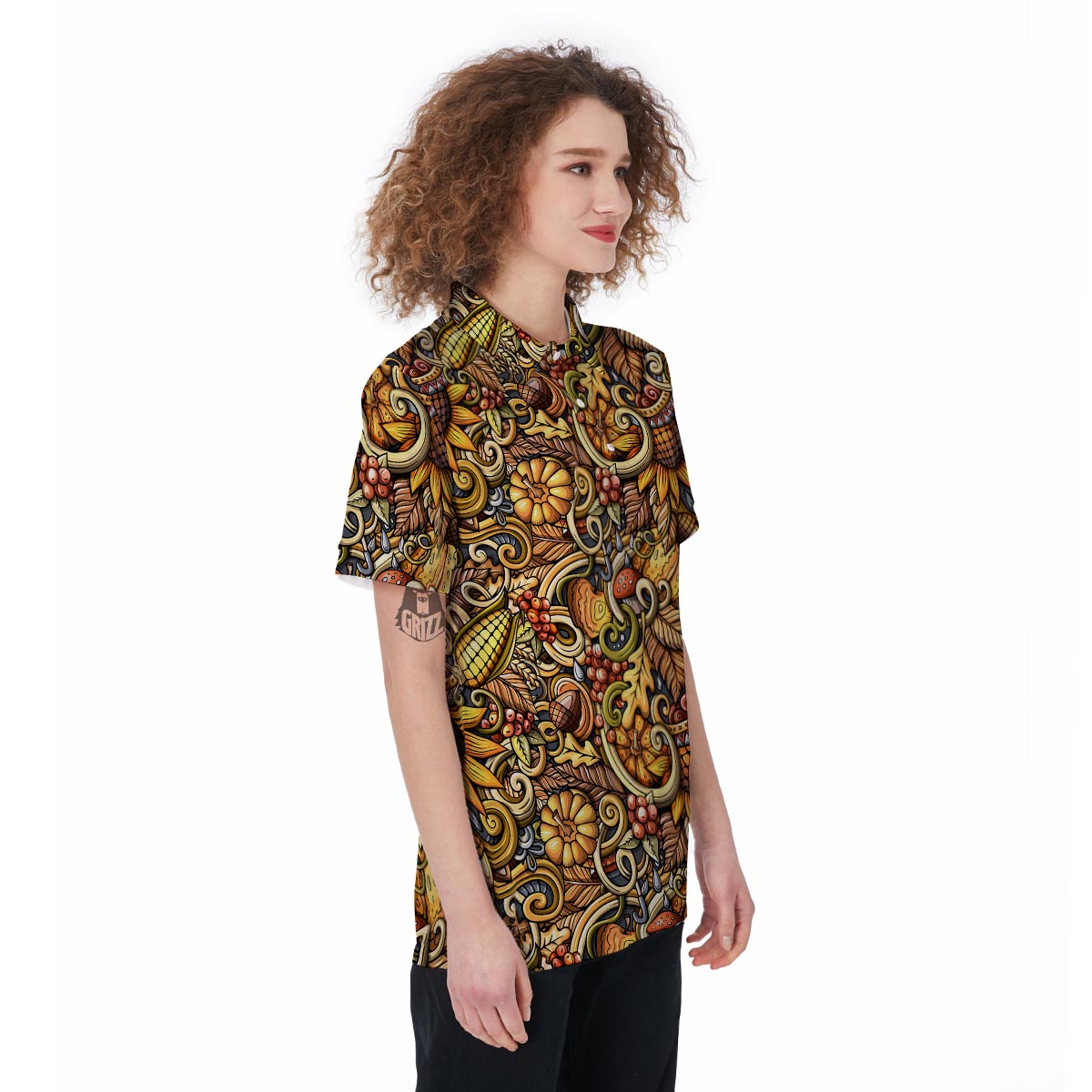 Sunflower Psychedelic Women's Golf Shirts-grizzshop