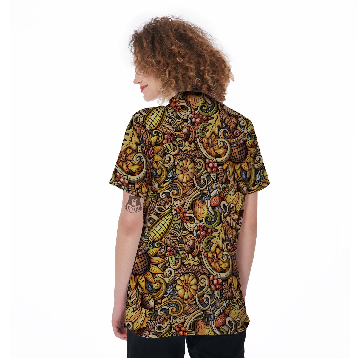 Sunflower Psychedelic Women's Golf Shirts-grizzshop
