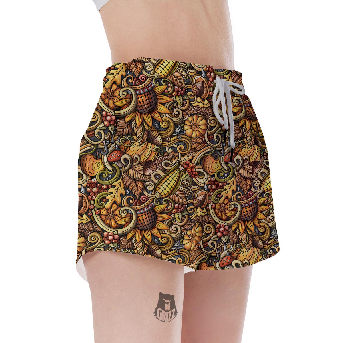 Sunflower Psychedelic Women's Shorts-grizzshop