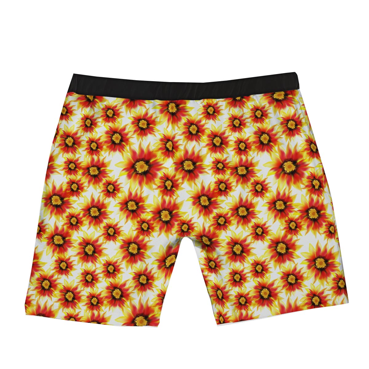 Sunflower Red Autumn Print Pattern Boxer Briefs-grizzshop