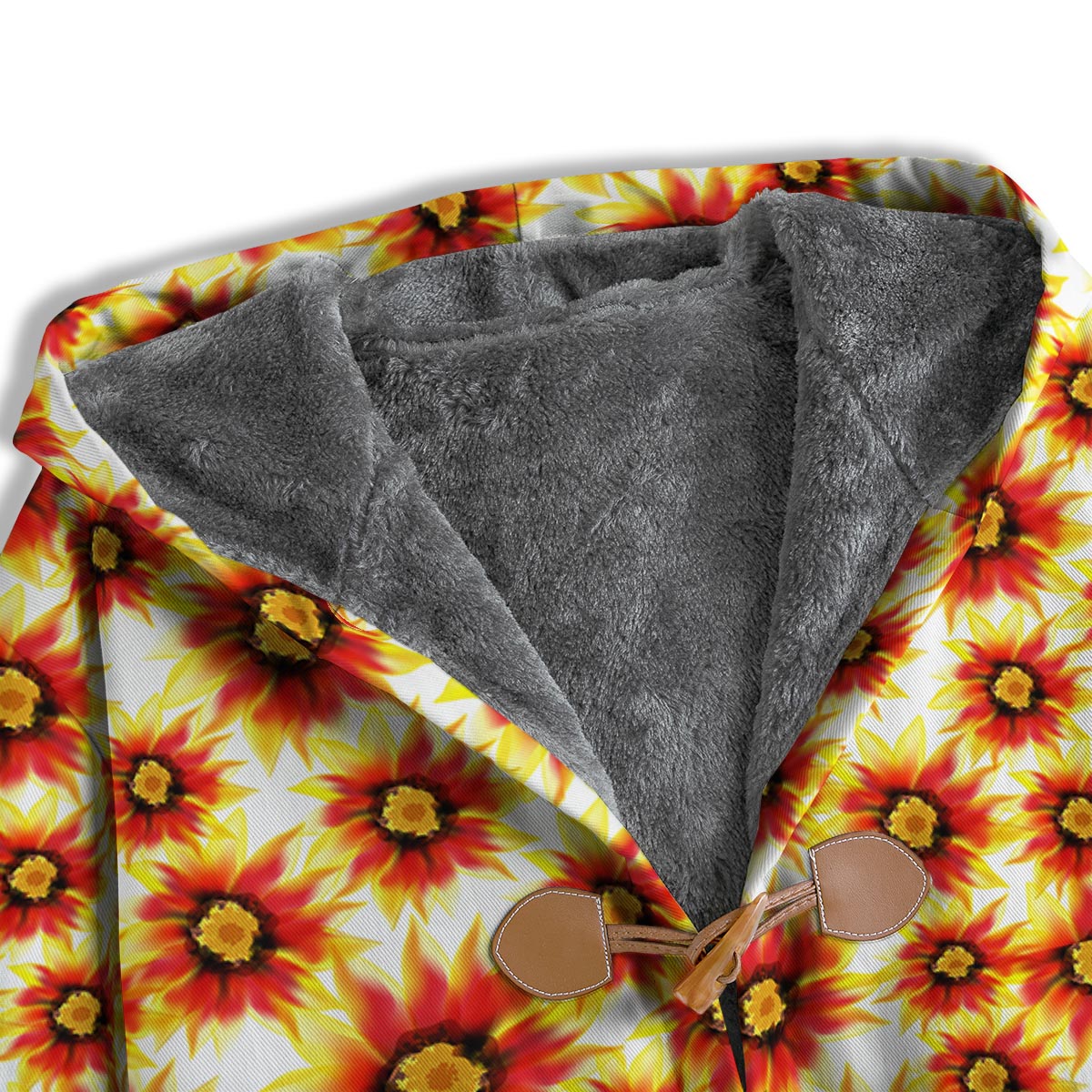 Sunflower Red Autumn Print Pattern Men's Windbreaker Jacket-grizzshop