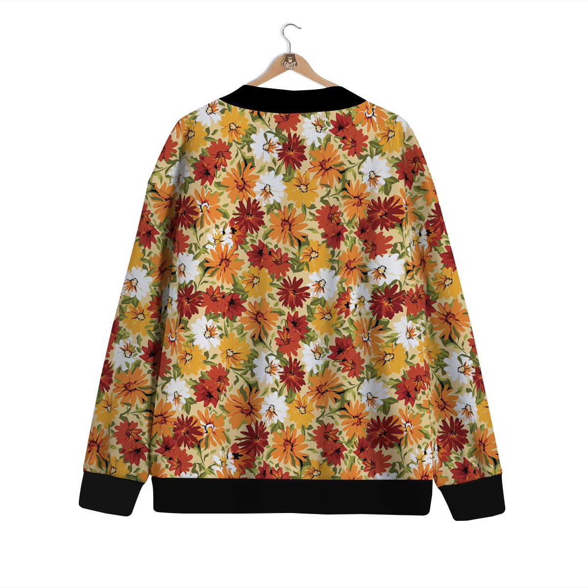Sunflower Red Print Pattern Cardigan-grizzshop