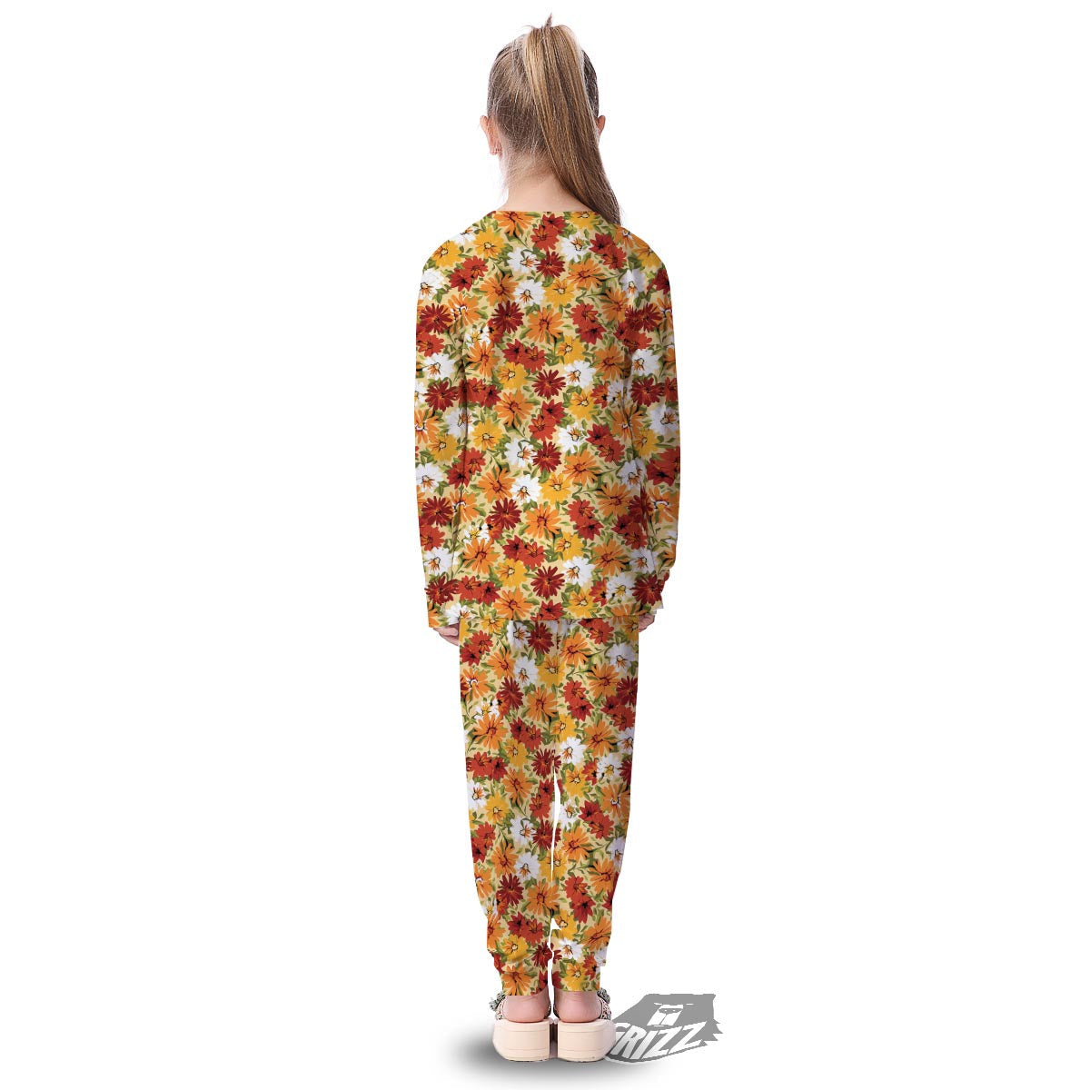 Sunflower Red Print Pattern Kid's Pajamas-grizzshop
