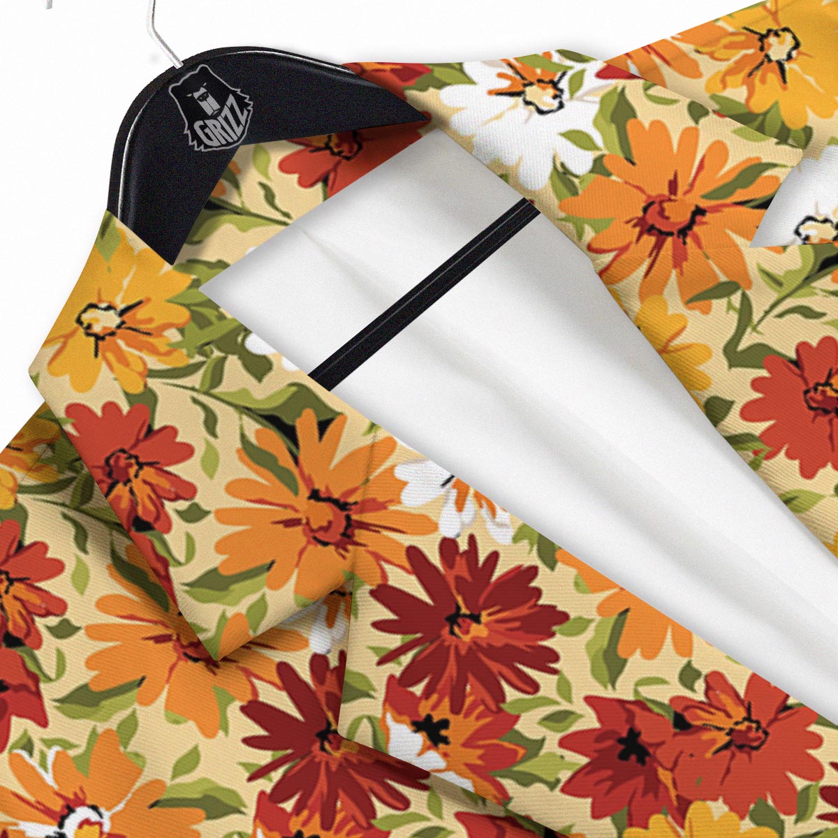 Sunflower Red Print Pattern Men's Sport Coat-grizzshop