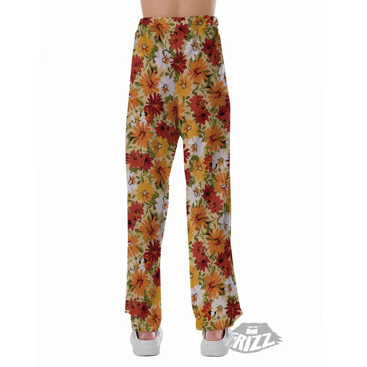 Sunflower Red Print Pattern Pajama Pants-grizzshop