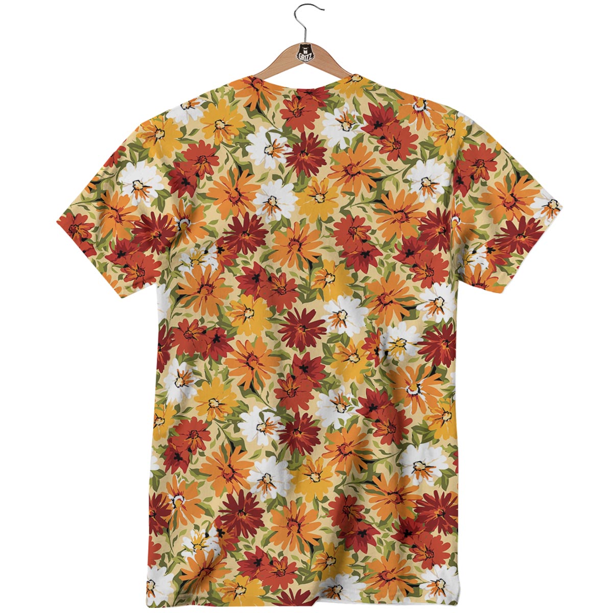 Sunflower Red Print Pattern T-Shirt-grizzshop
