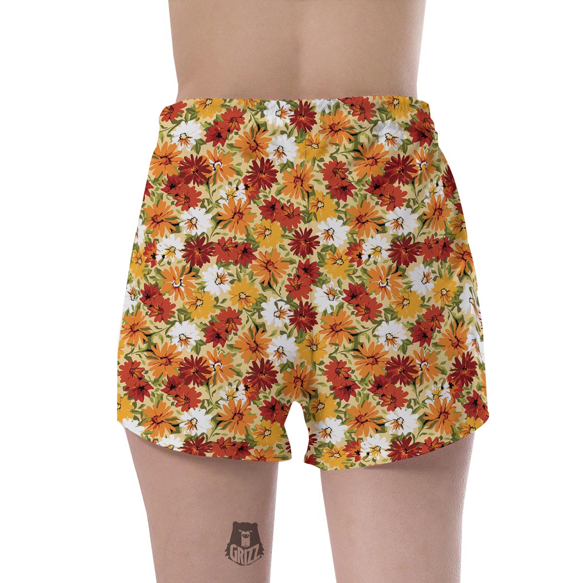 Sunflower Red Print Pattern Women's Shorts-grizzshop
