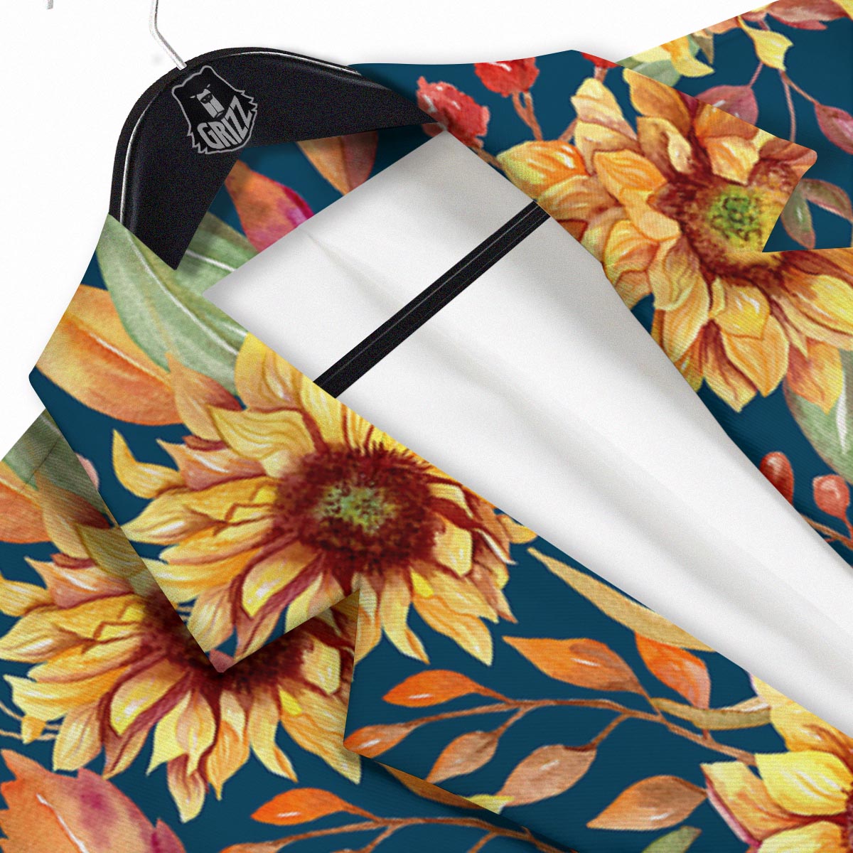 Sunflower Sage Watercolor Print Pattern Men's Sport Coat-grizzshop