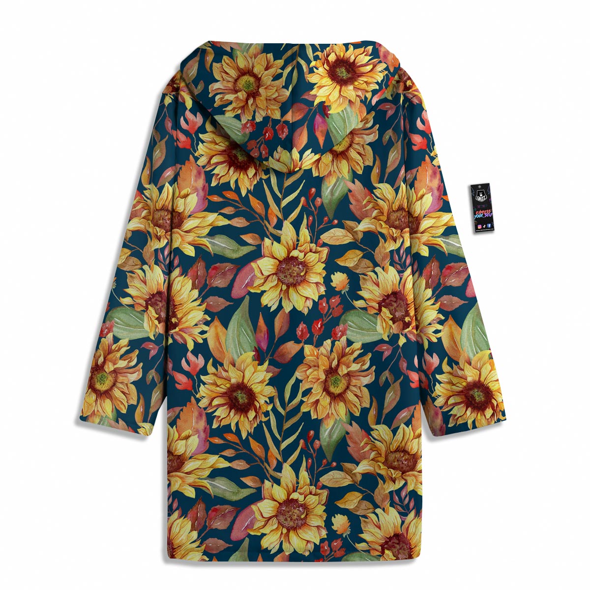 Sunflower Sage Watercolor Print Pattern Men's Windbreaker Jacket-grizzshop