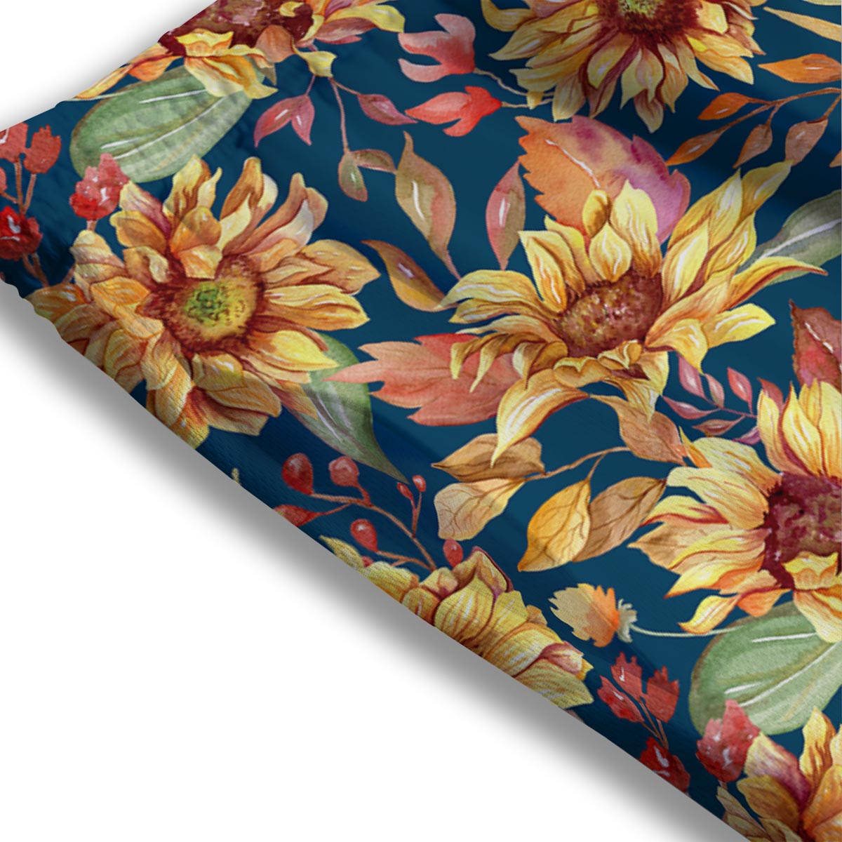 Sunflower Sage Watercolor Print Pattern Mesh Shorts