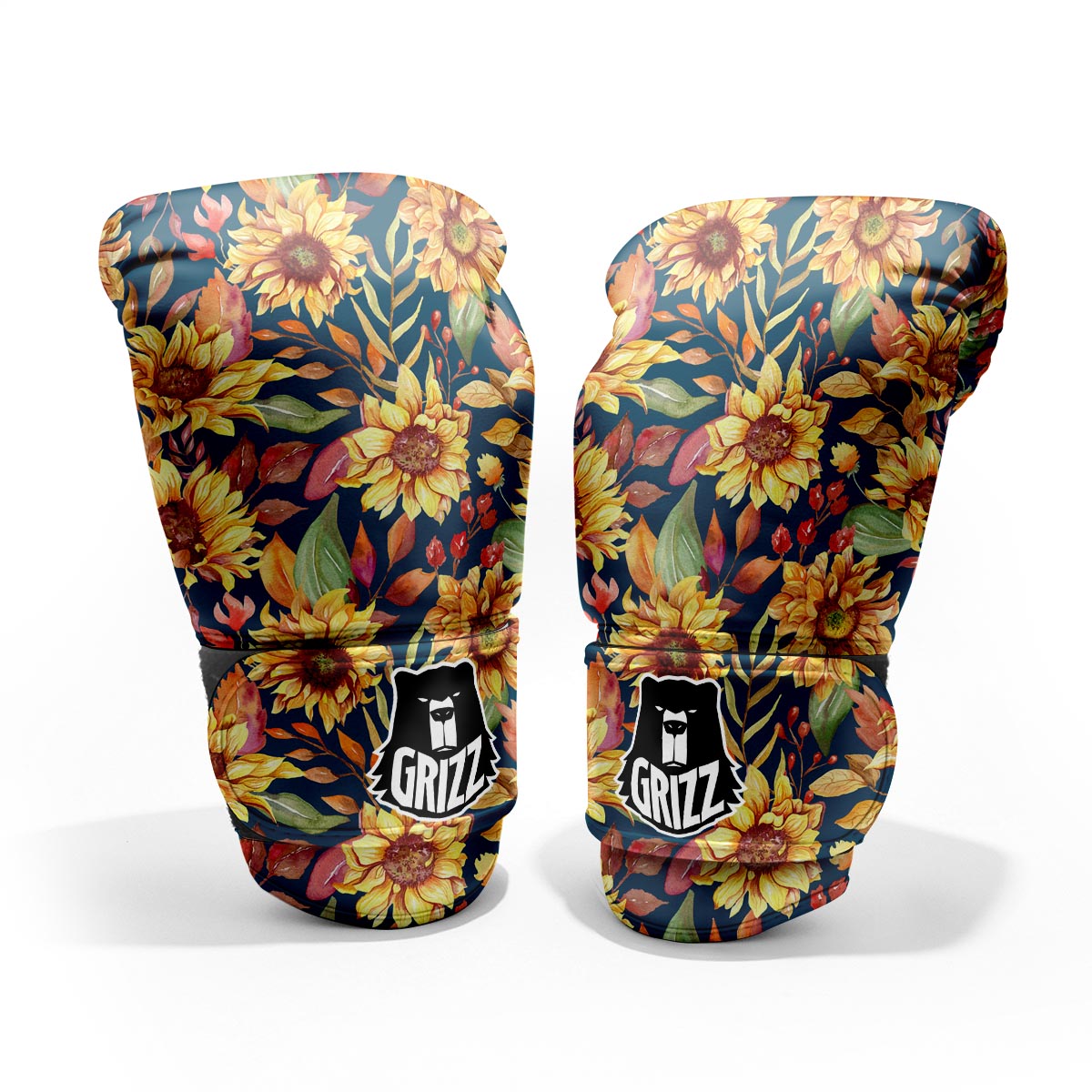 Sunflower Sage Watercolor Print Pattern Pro Boxing Glove