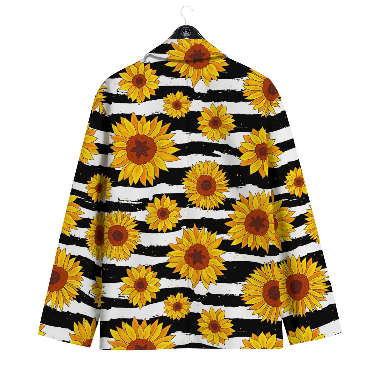 Sunflower Stripe Print Pattern Men's Sport Coat-grizzshop