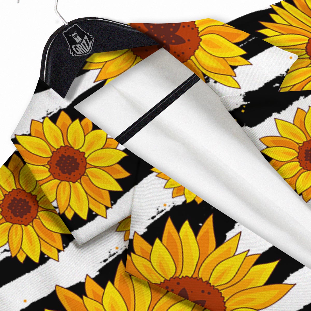 Sunflower Stripe Print Pattern Men's Sport Coat-grizzshop