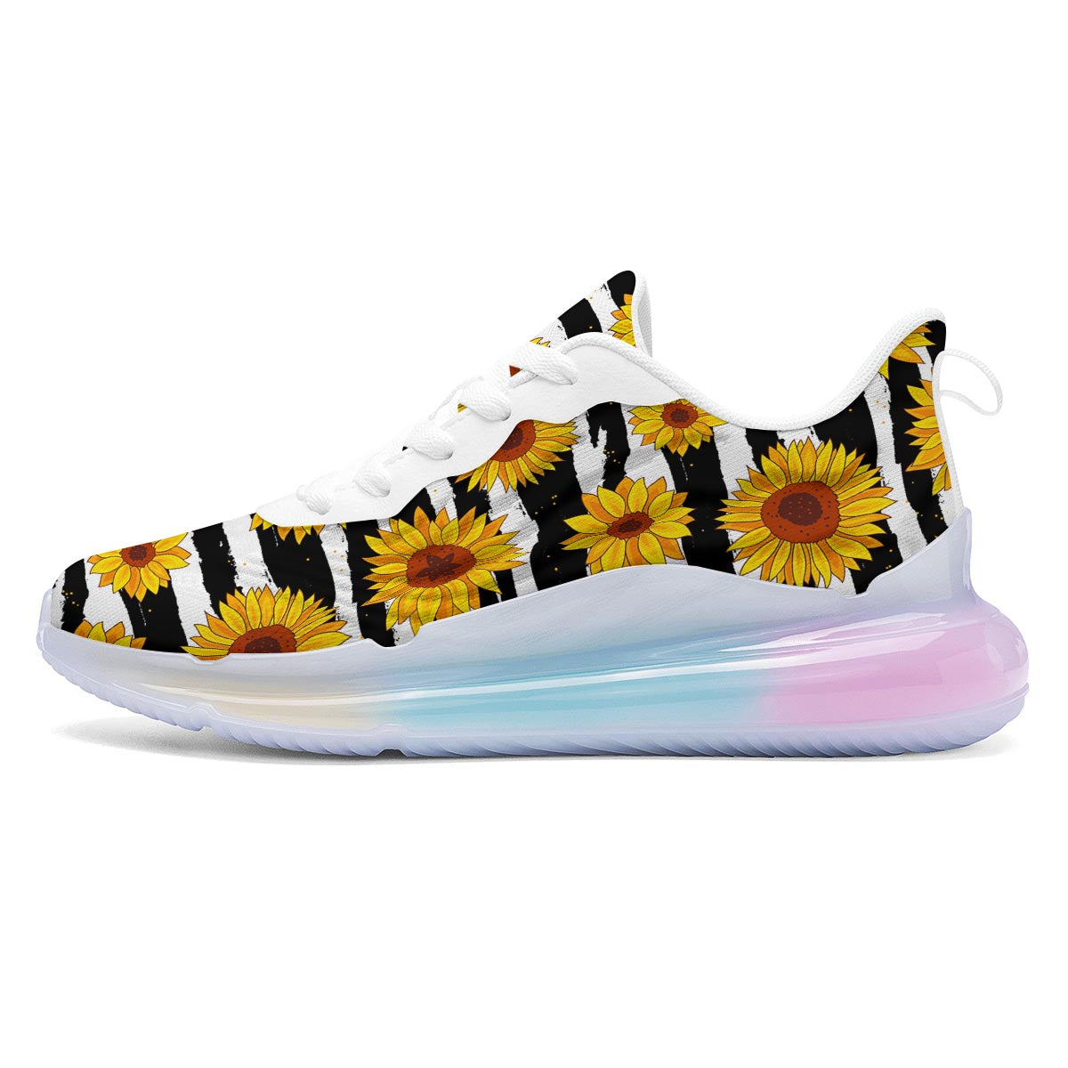 Sunflower Stripe Print Pattern Running Sneakers-grizzshop