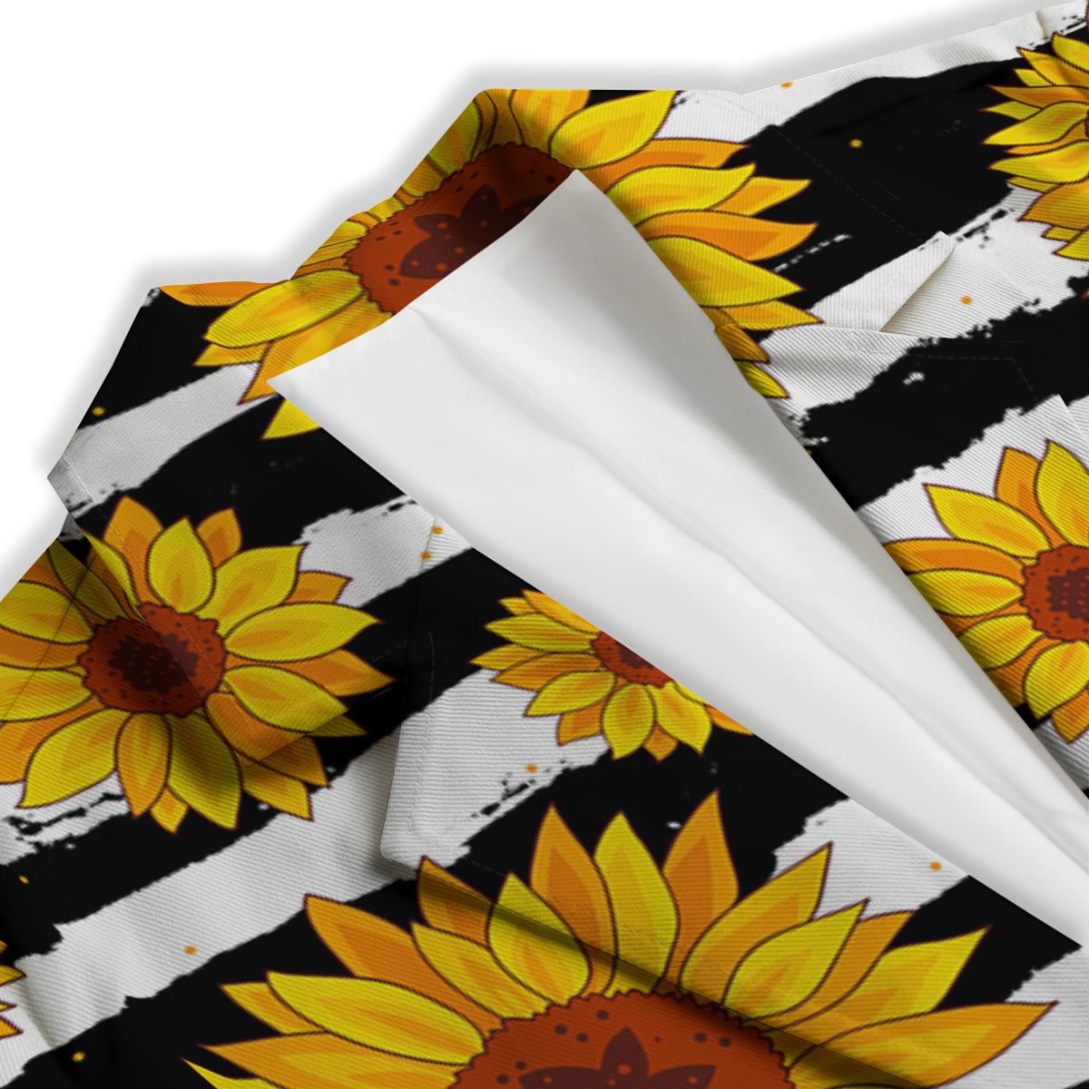 Sunflower Stripe Print Pattern Women's Blazer-grizzshop