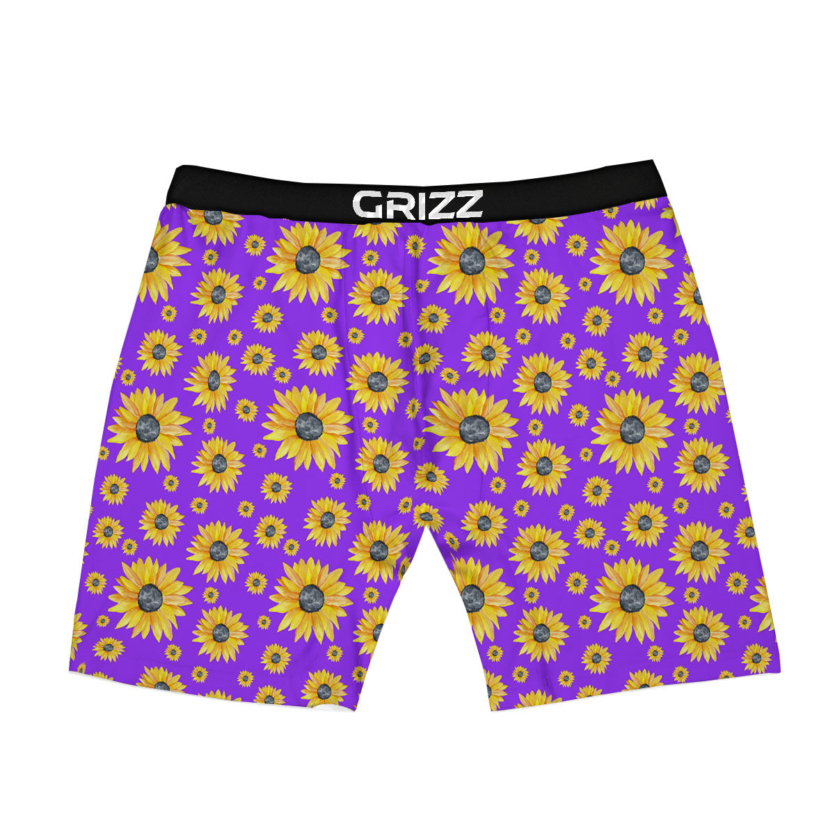 Sunflower Trippy Purple Print Pattern Boxer Briefs-grizzshop