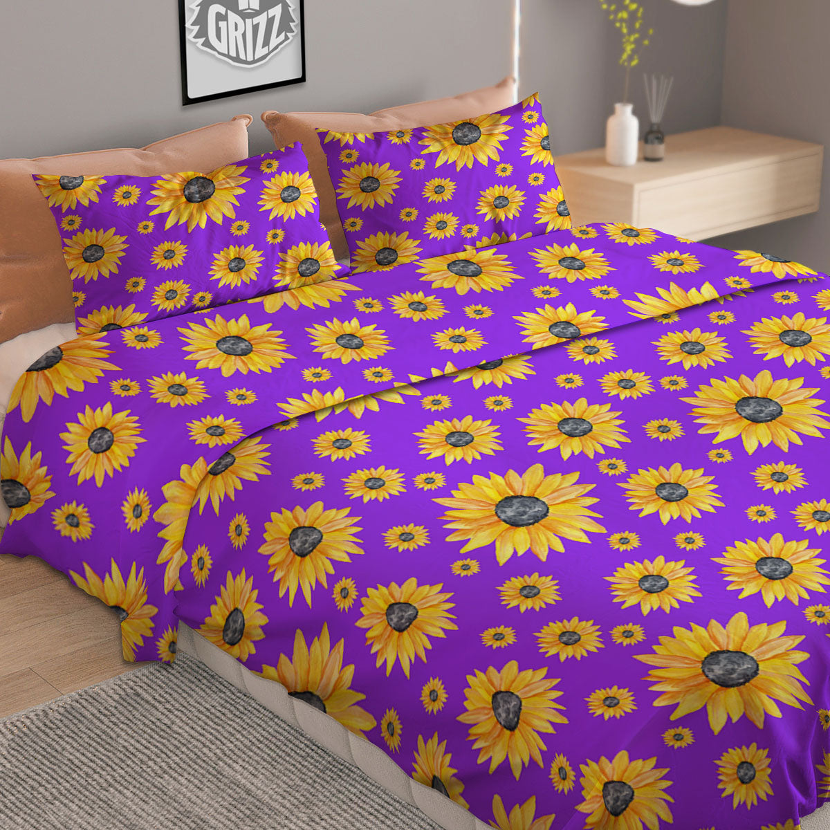 Tattoo Watercolor Print Pattern Duvet Cover Bedding Set