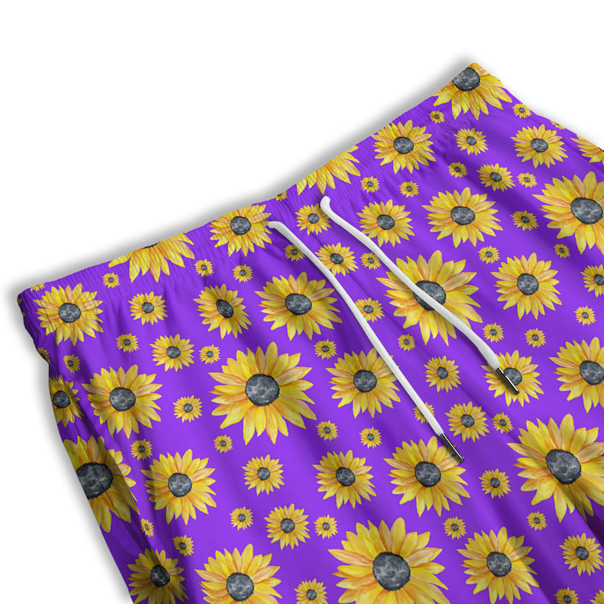 Sunflower Trippy Purple Print Pattern Men's Athletic Shorts