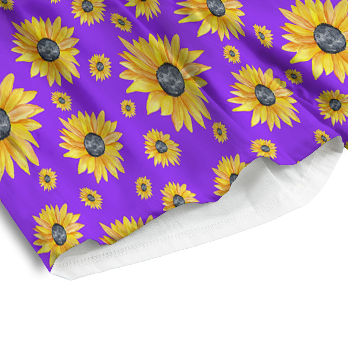 Sunflower Trippy Purple Print Pattern Men's Athletic Shorts