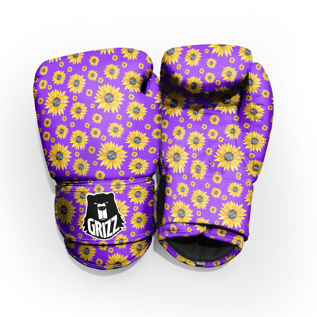 Sunflower Trippy Purple Print Pattern Pro Boxing Glove