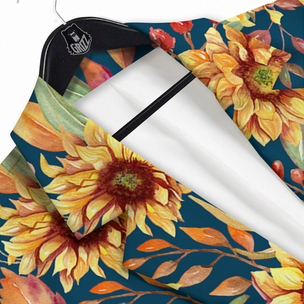 Sunflower Vintage Print Pattern Men's Sport Coat-grizzshop