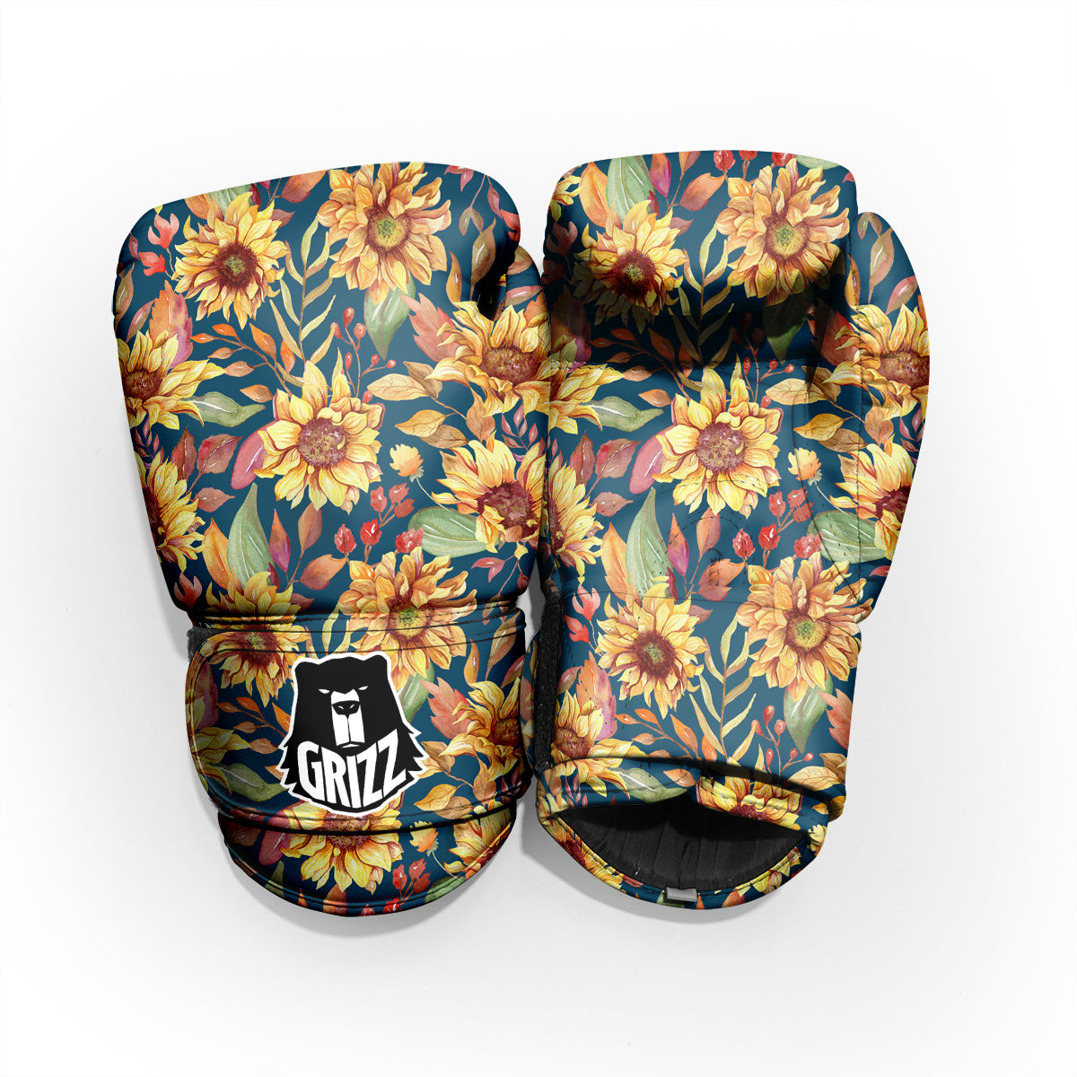 Sunflower Vintage Print Pattern Pro Boxing Glove