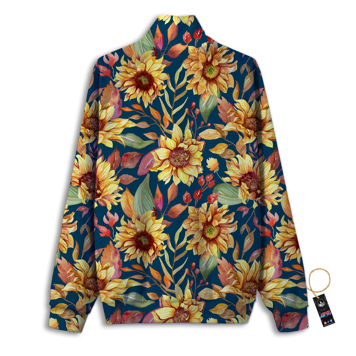 Sunflower Vintage Print Pattern Track Jacket-grizzshop