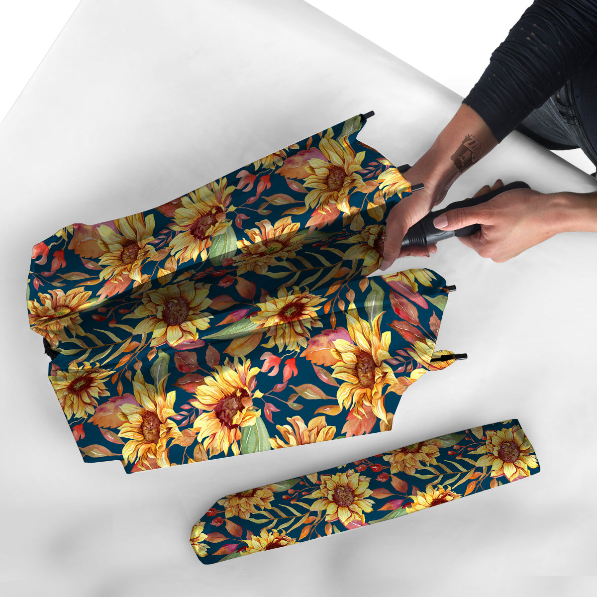Sunflower Vintage Print Pattern Umbrella-grizzshop
