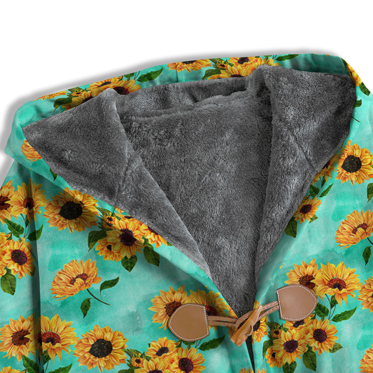 Sunflower Watercolor Blue Print Pattern Men's Windbreaker Jacket-grizzshop