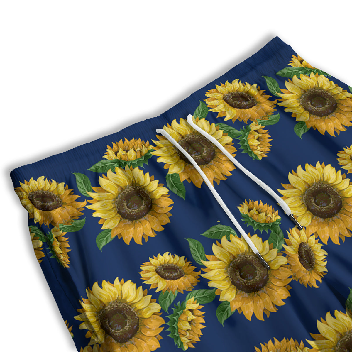 Sunflower Watercolor Print Pattern Men's Athletic Shorts
