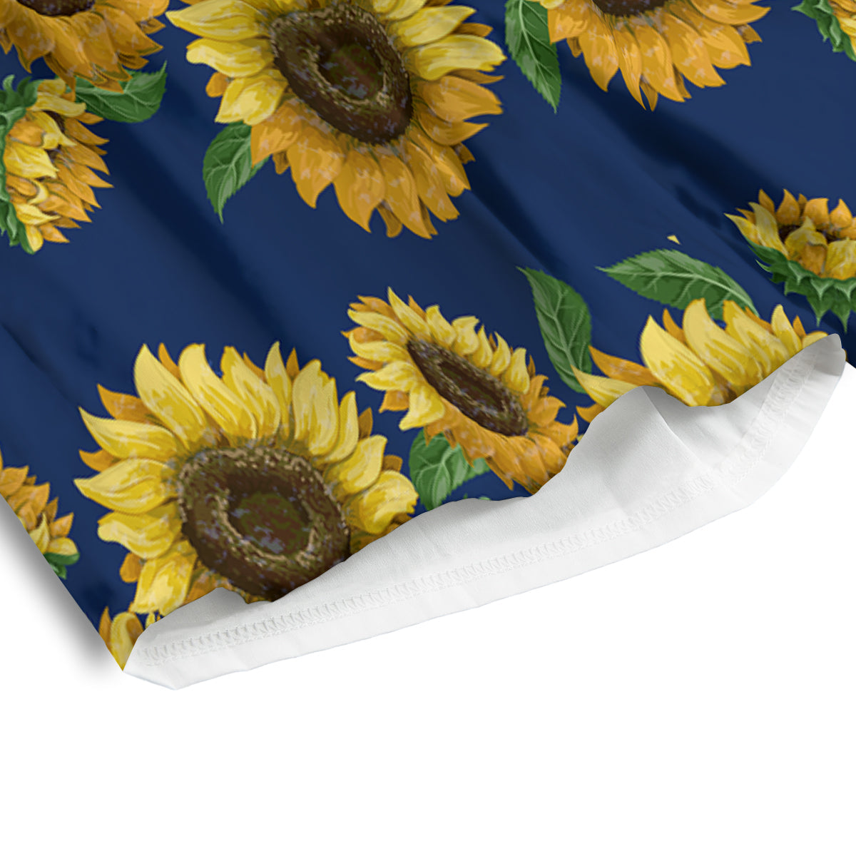 Sunflower Watercolor Print Pattern Men's Athletic Shorts