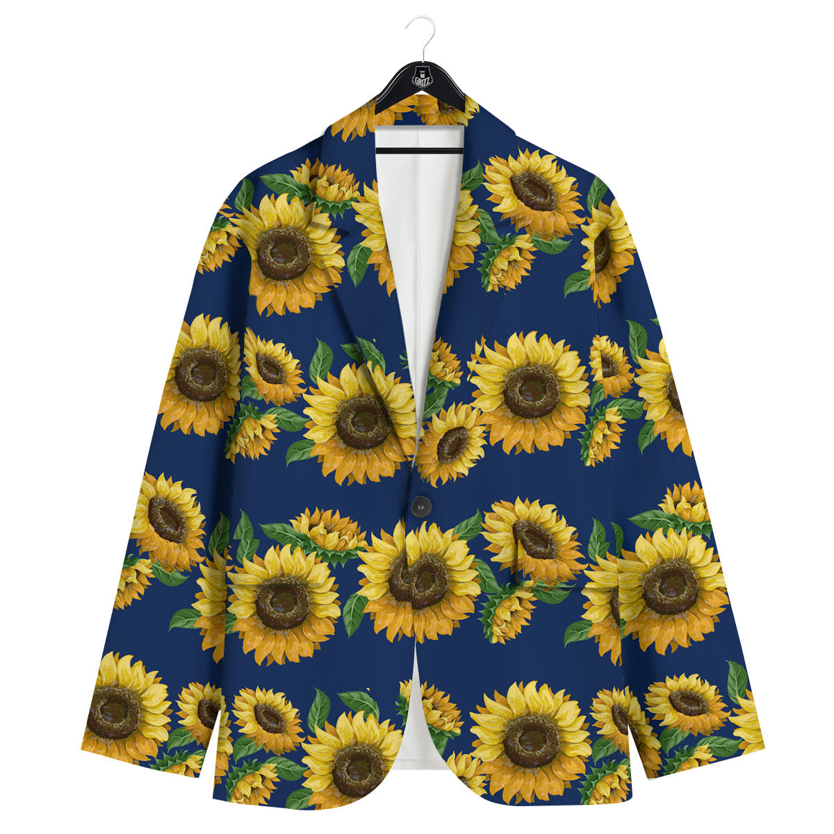 Sunflower Watercolor Print Pattern Men's Sport Coat-grizzshop