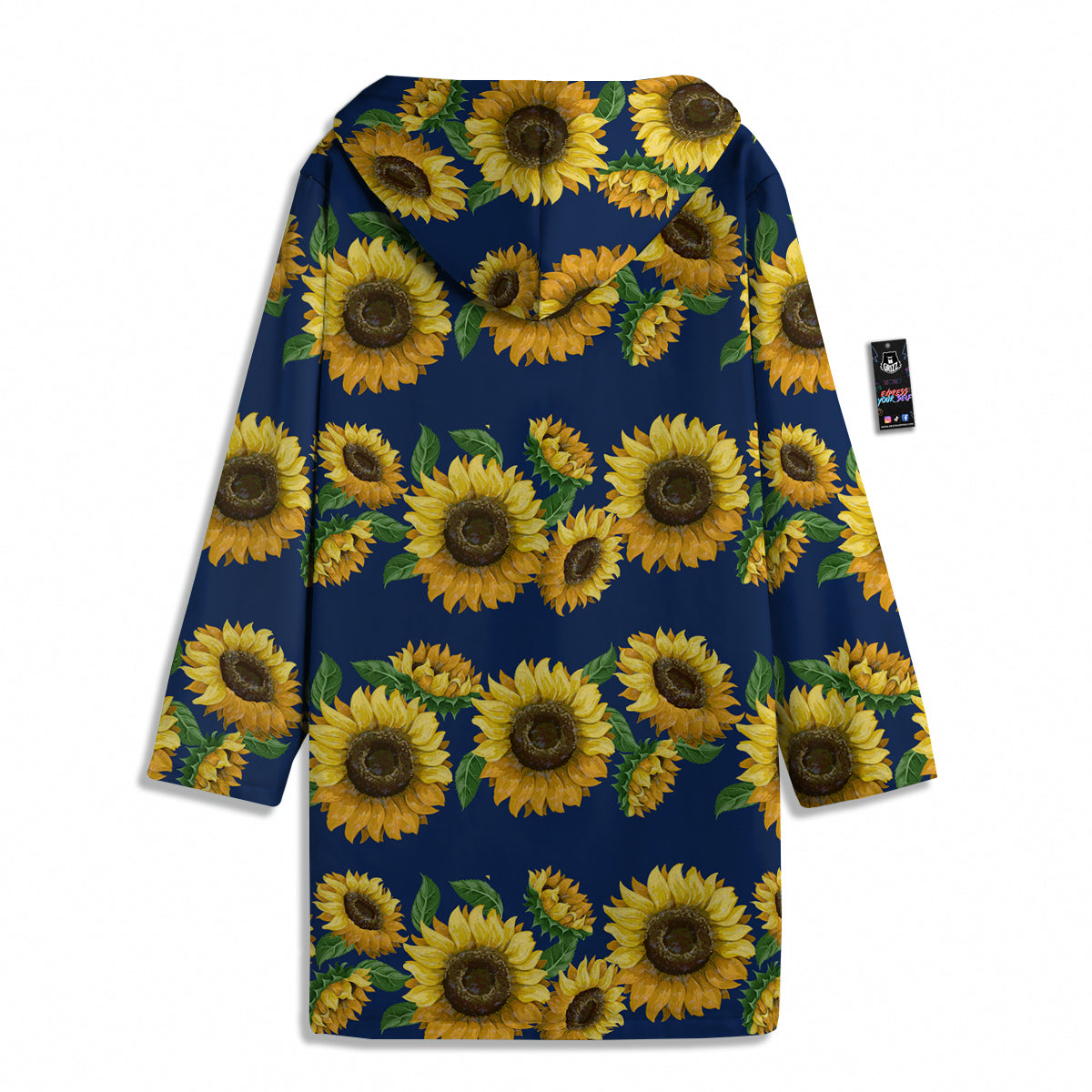 Sunflower Watercolor Print Pattern Men's Windbreaker Jacket-grizzshop