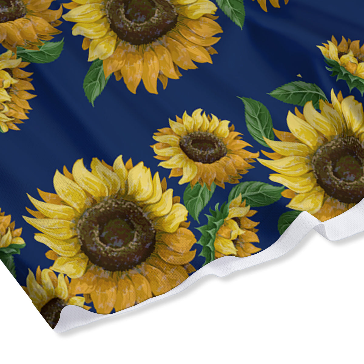 Sunflower Watercolor Print Pattern Mesh Shorts