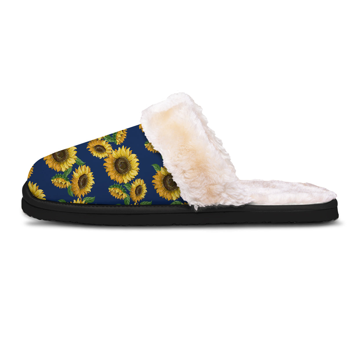 Sunflower Watercolor Print Pattern Slippers-grizzshop