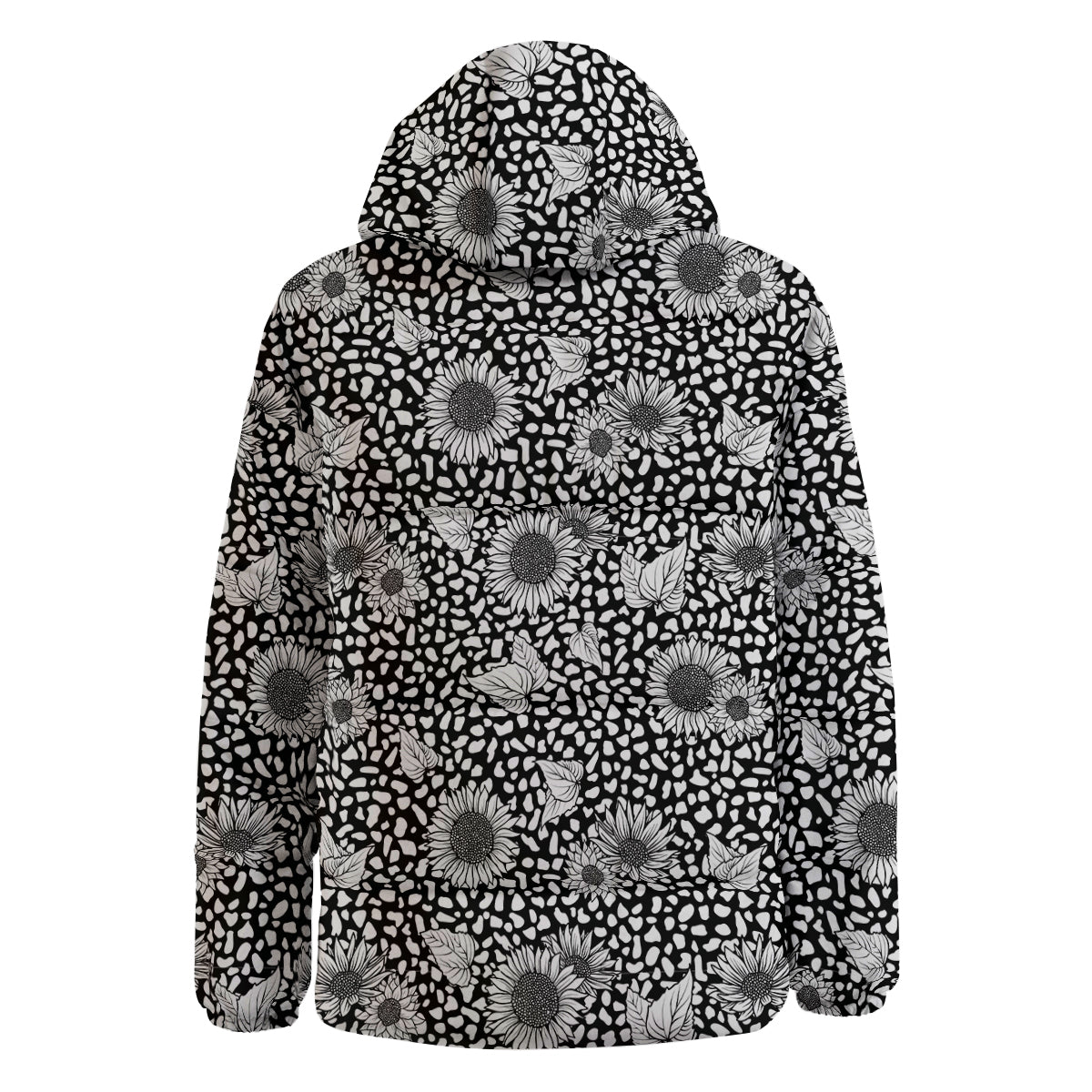 Sunflower White And Black Print Pattern Down Jacket-grizzshop