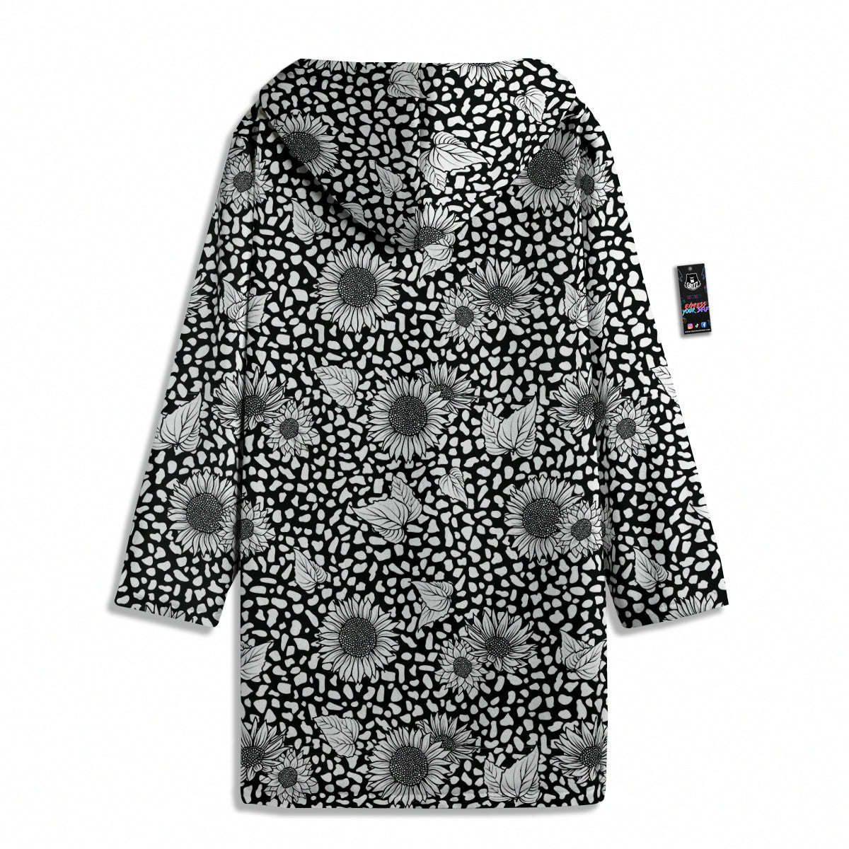 Sunflower White And Black Print Pattern Men's Windbreaker Jacket-grizzshop