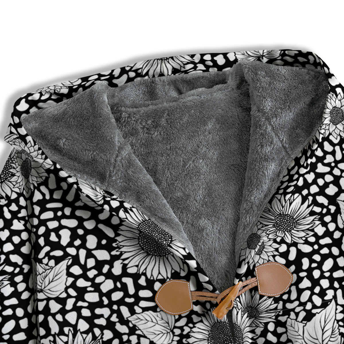 Sunflower White And Black Print Pattern Men's Windbreaker Jacket-grizzshop
