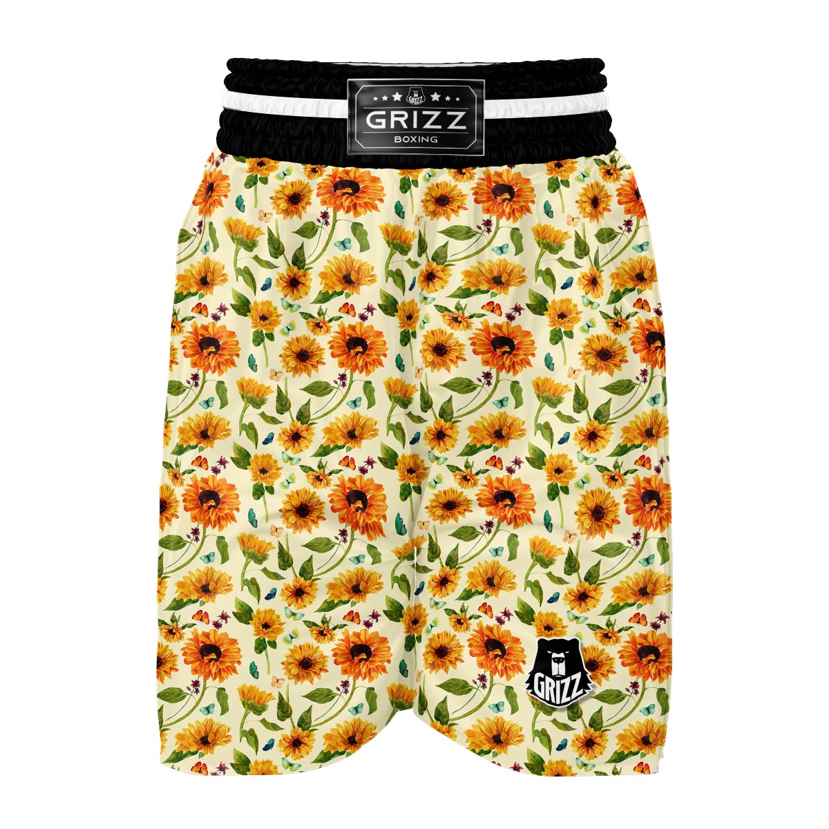 Sunflower With Butterfly Boxing Shorts-grizzshop