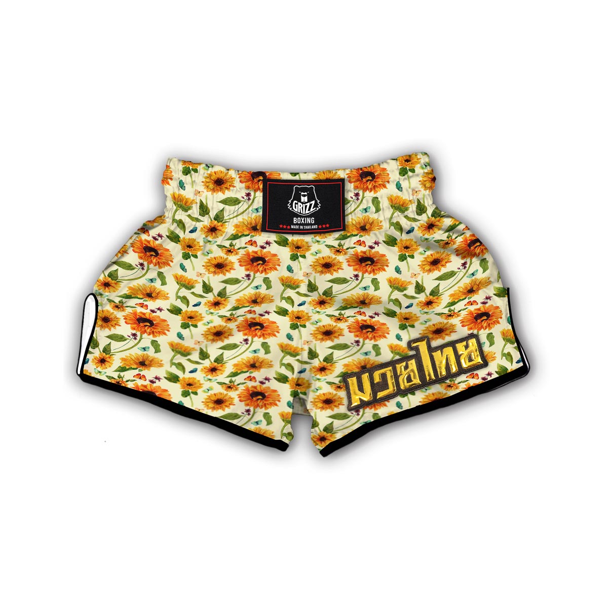 Sunflower With Butterfly Muay Thai Boxing Shorts-grizzshop