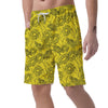 Sunflower Yellow Print Men's Shorts-grizzshop