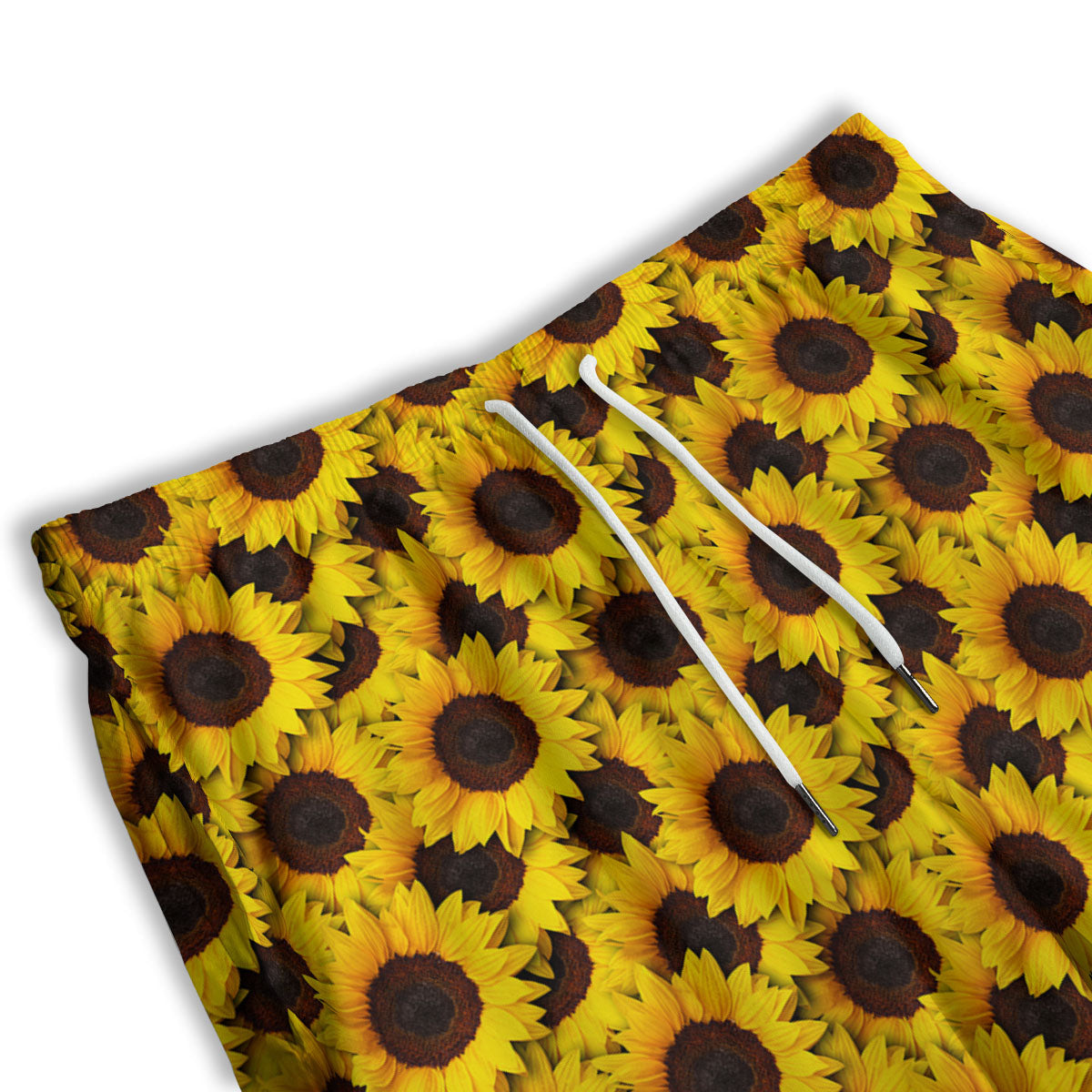Sunflower Yellow Print Pattern Men's Athletic Shorts