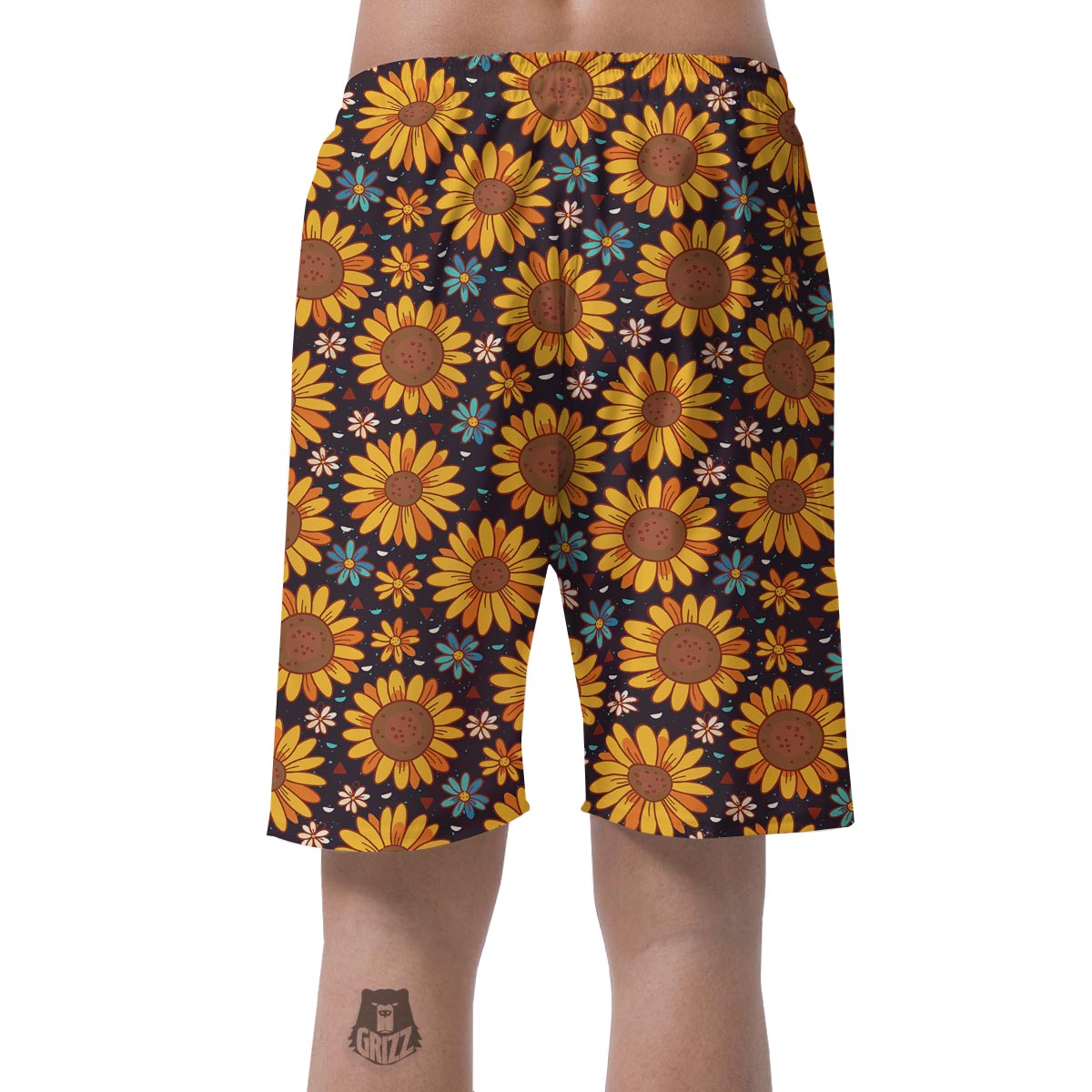 Sunflowr Floral Men's Shorts-grizzshop