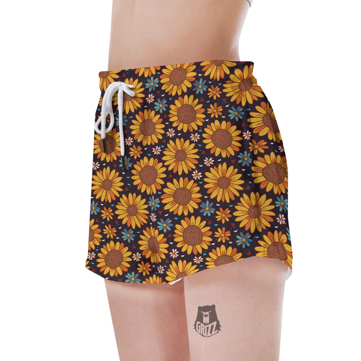 Sunflowr Floral Women's Shorts-grizzshop