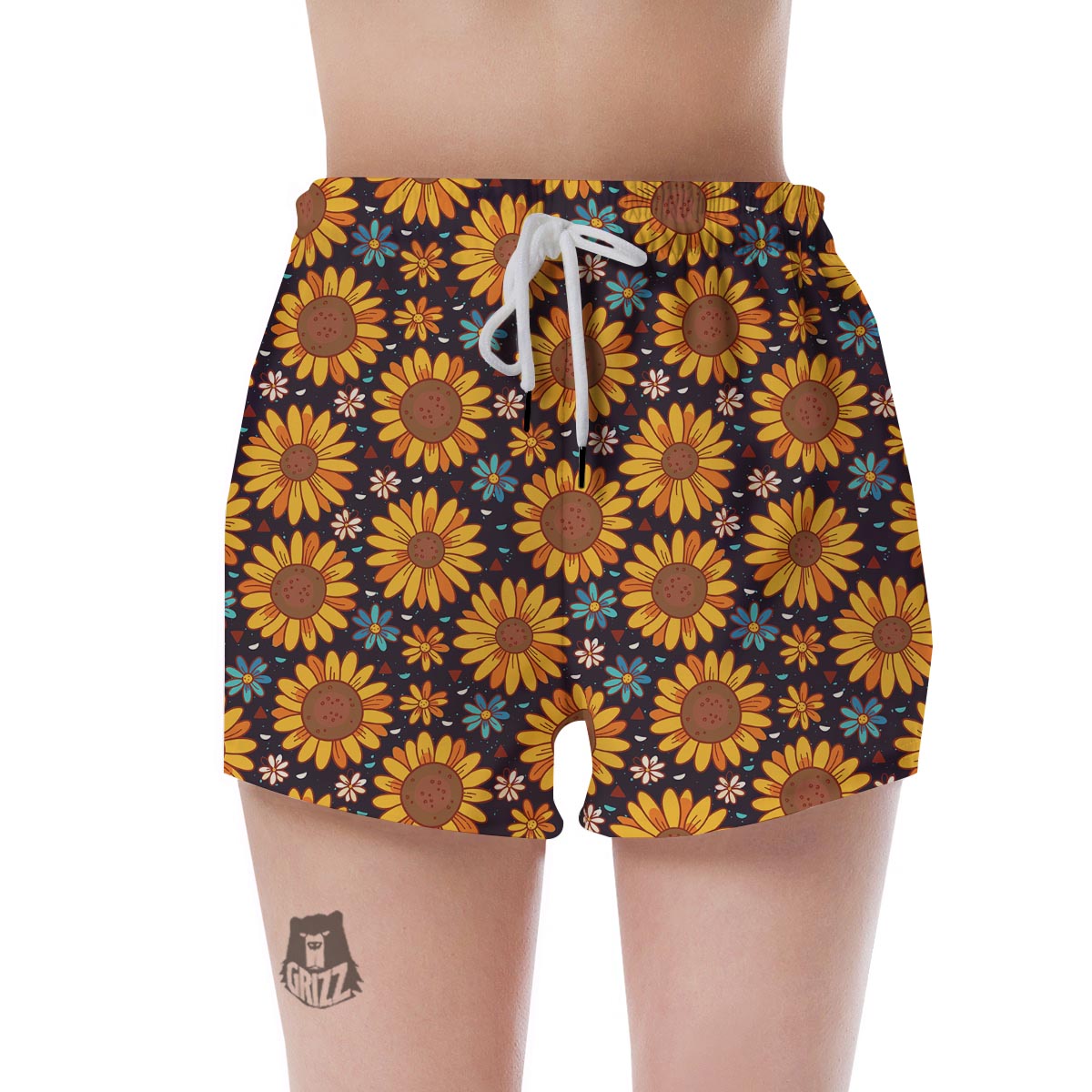 Sunflowr Floral Women's Shorts-grizzshop
